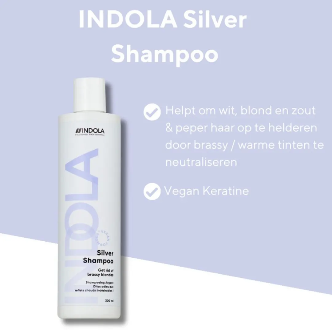 Indola Silver Shampoo 1L - Voor geblondeerd/gekleurd haar