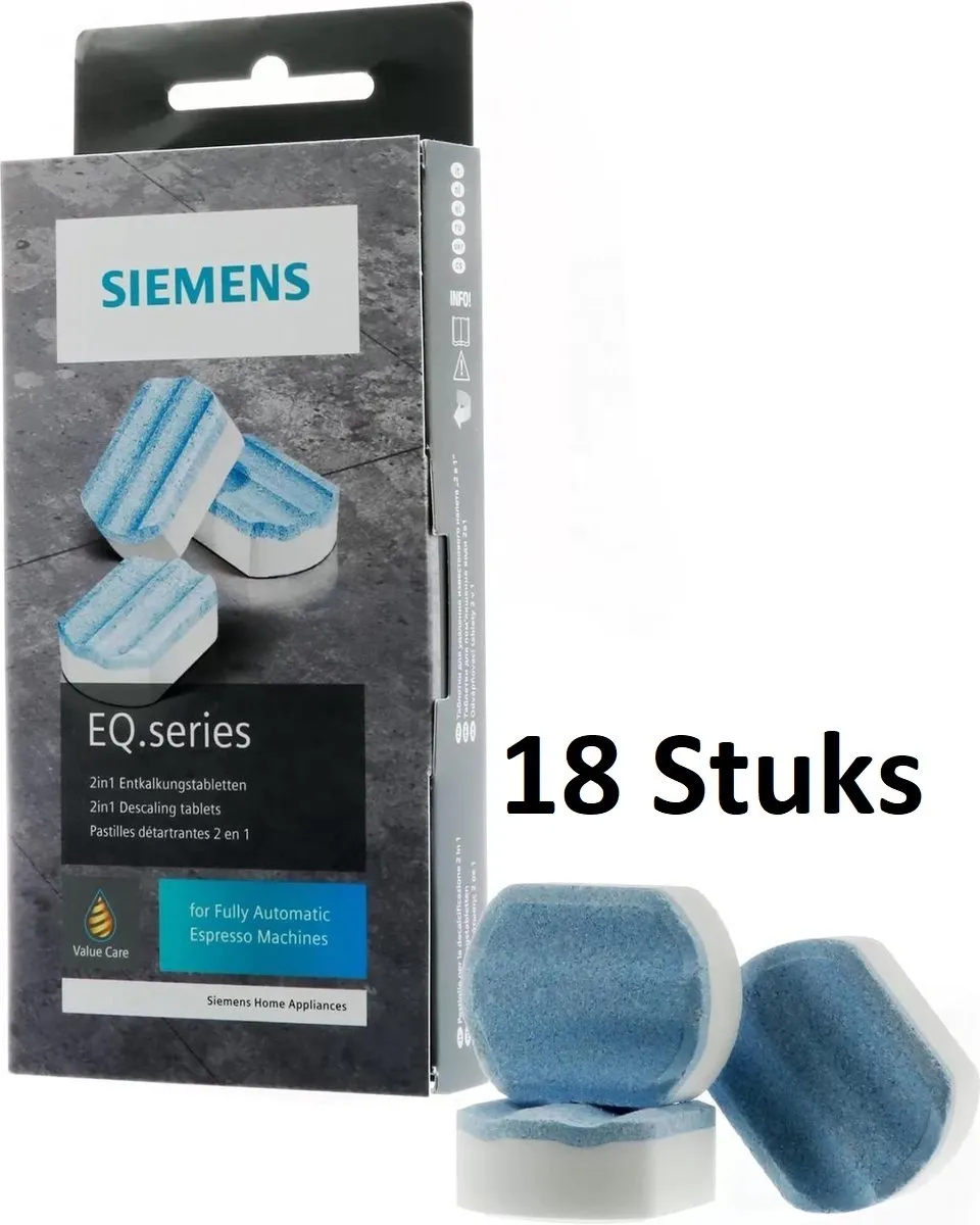 Siemens TZ80032A Ontkalkingstabletten - 18 Stuks