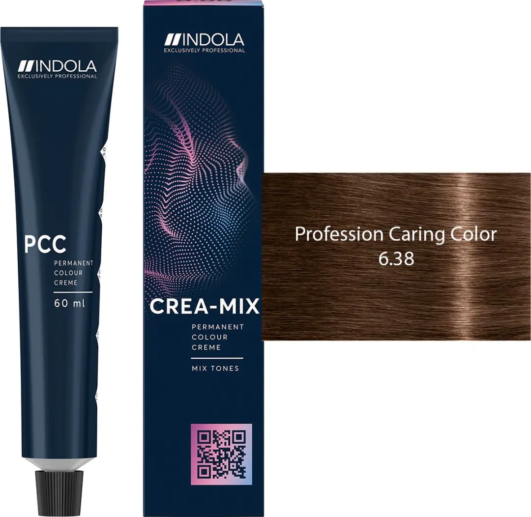 Indola Profession Permanent Caring Color 6.38 Zwart 60ml