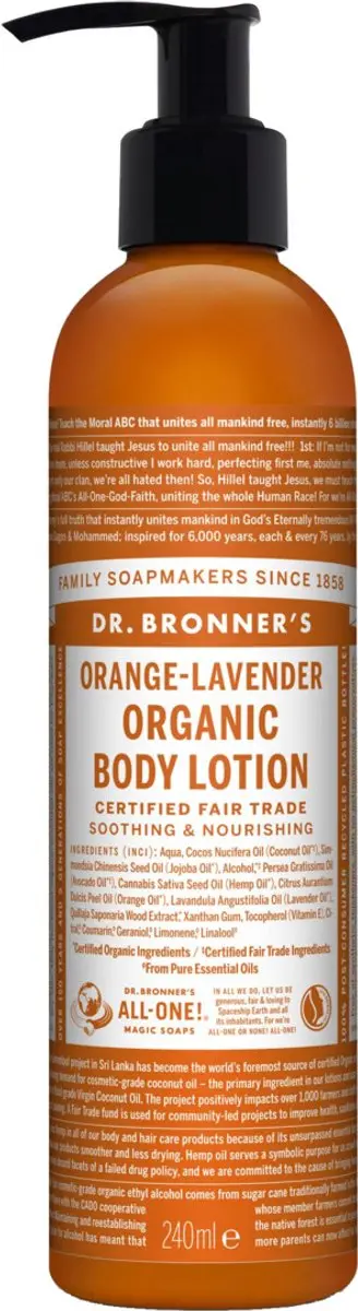 Dr. Bronner's Bodylotion Sinaas/Lavendel 240ml