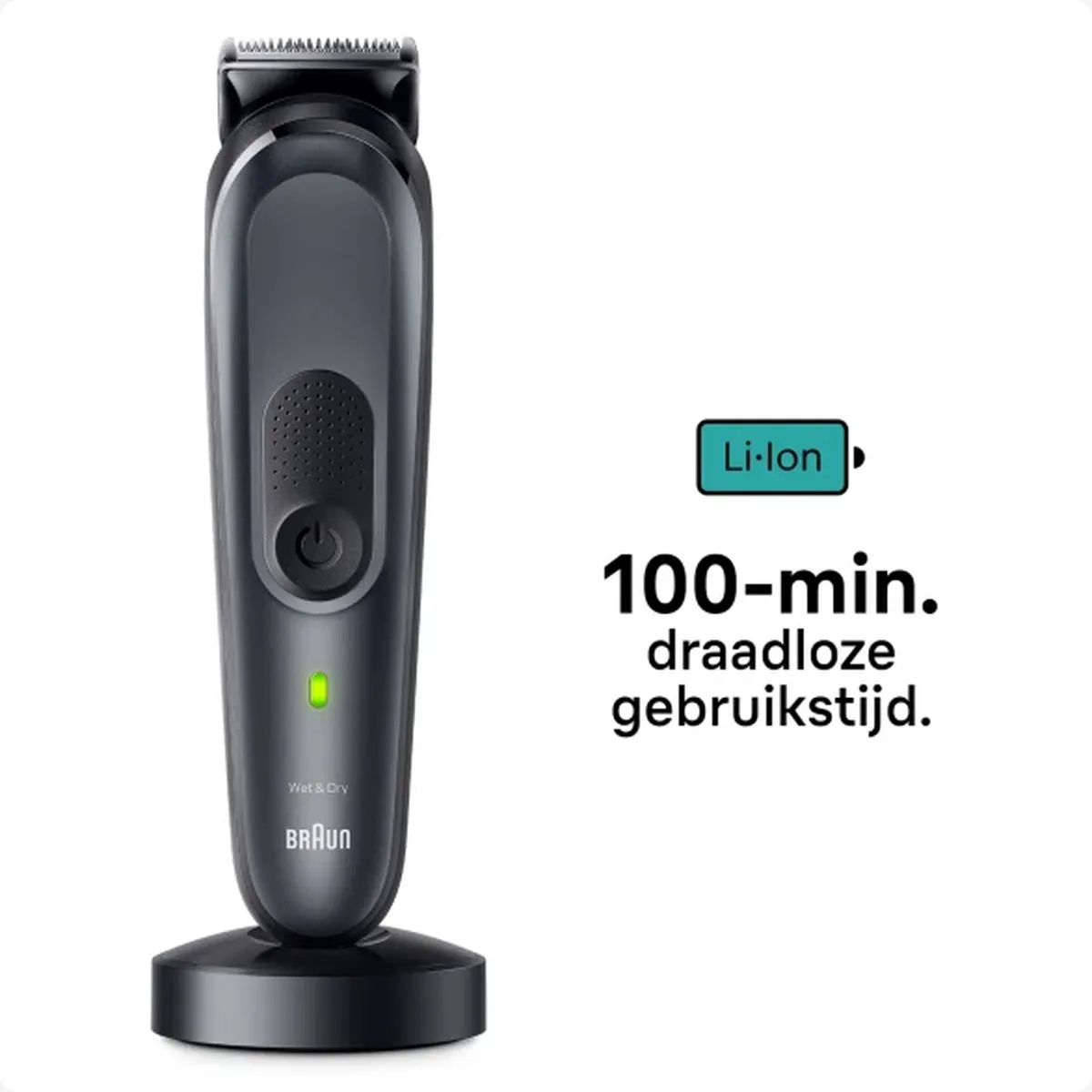 Braun MGK7491 Body Trimmer Styler 17-in-1 - 5 Opzetstukken - Zwart/Leigrijs