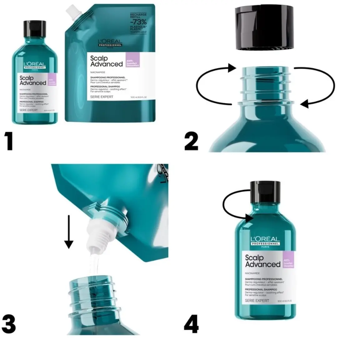 L'Oréal Professionnel Scalp Advanced Shampoo Navulverpakking 500ml - afbeelding 6 van 6