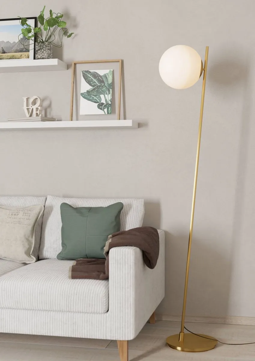 Eglo Rondo 4 Vloerlamp 174,5cm - Goud/Wit - afbeelding 6 van 6