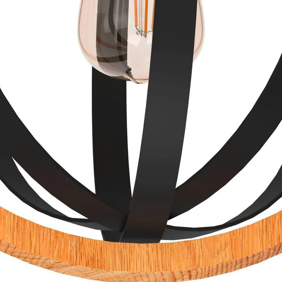 Eglo Basildon Plafondlamp E27 - 32cm Zwart/Bruin