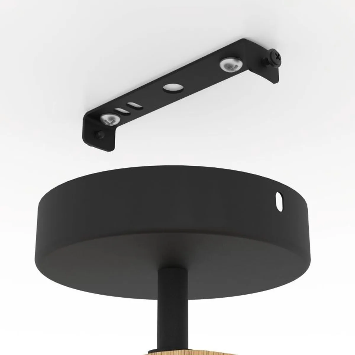 Eglo Basildon Plafondlamp E27 - 32cm Zwart/Bruin