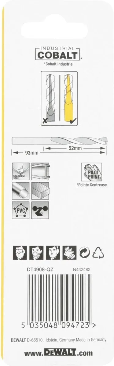 DeWalt DT4908-QZ Metaalboor EXTREME 2 - 6x52x93mm