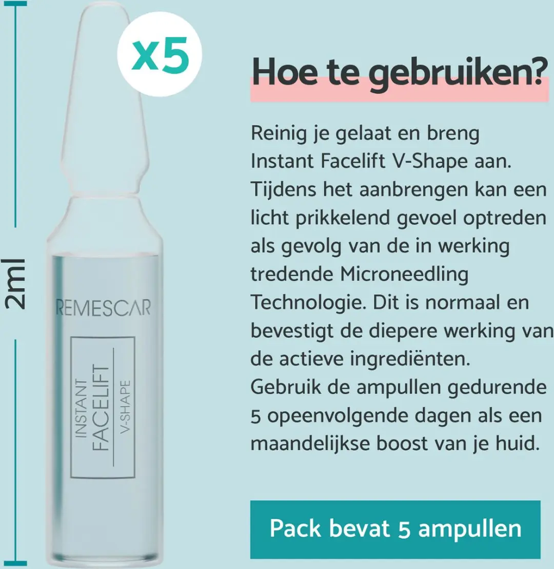 Remescar Instant Facelift V-shape Gezicht - 10ml (5x2ml)