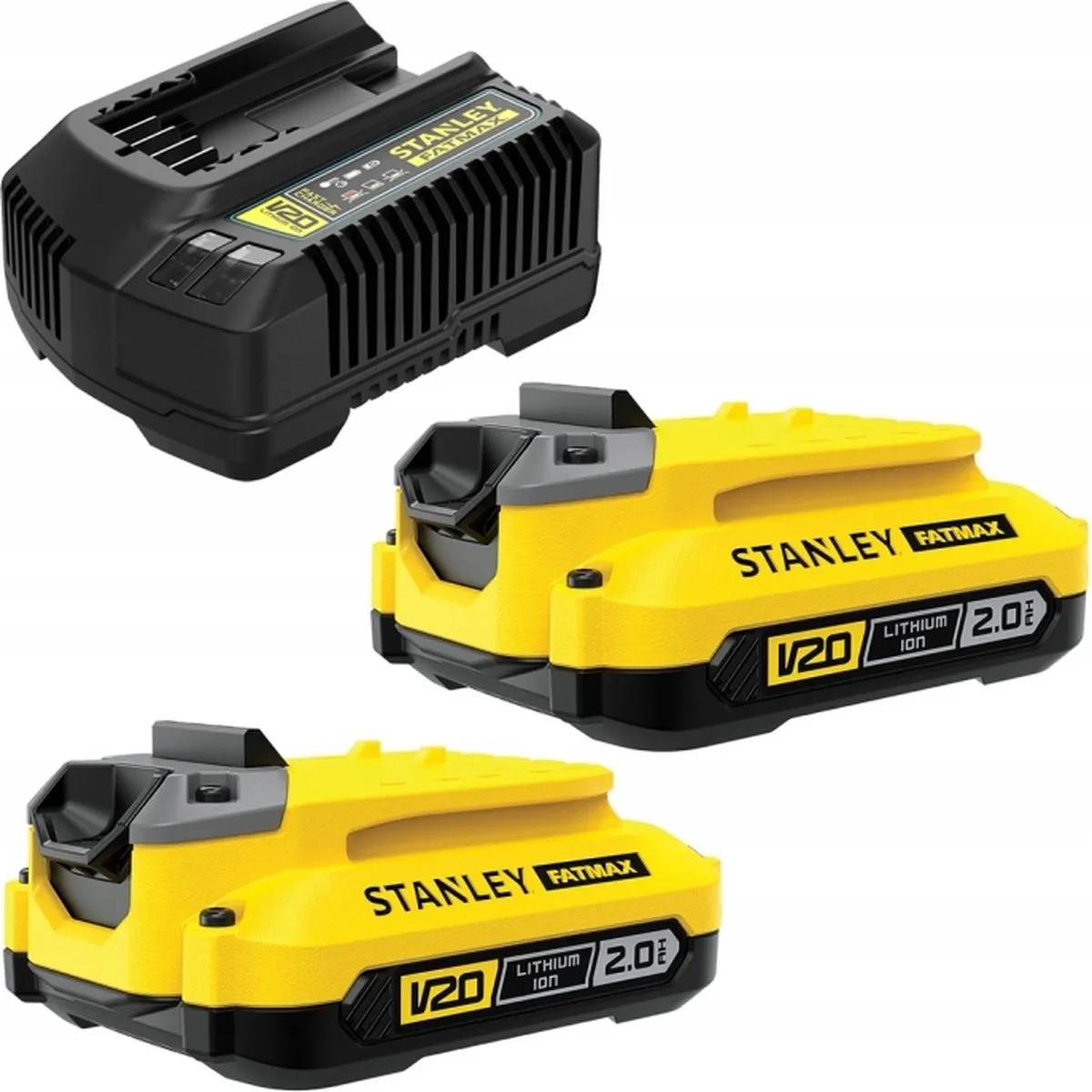 STANLEY FATMAX V20 18V Schroef-/klopboormachine + Slagschroevendraaier in softbag (met 2x 2.0Ah accu en lader) SFMCK465D2S-QW