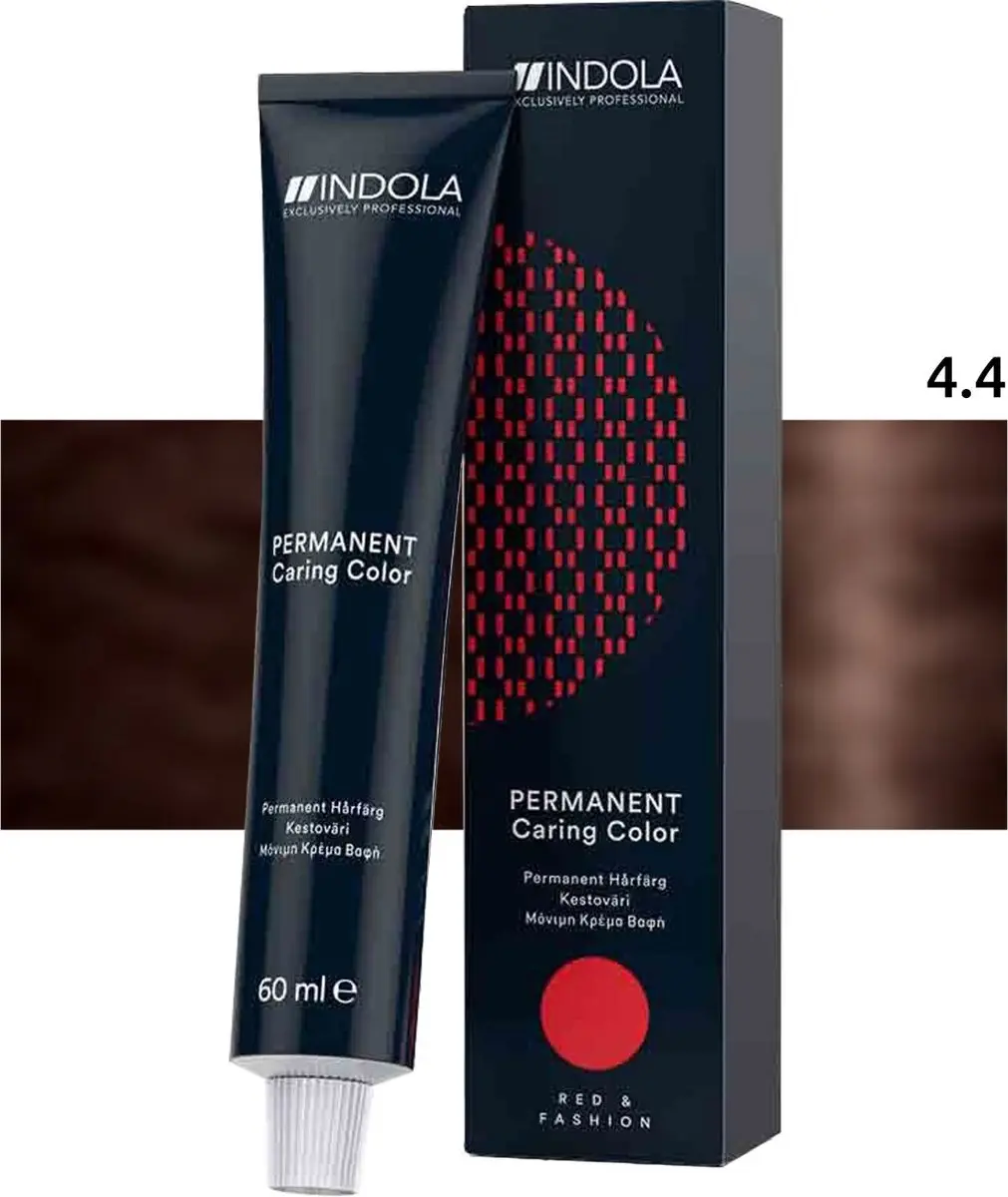 Indola Profession Permanent Caring Color 4.4 Bruin 60ml