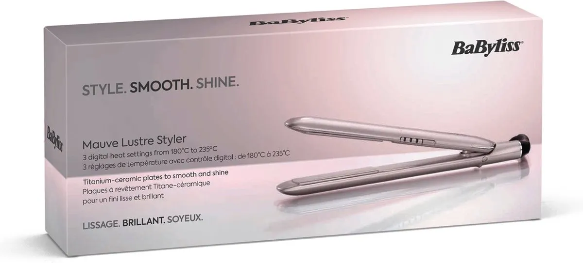 BaByliss Mauve Lustre Styler ST516E Stijltang - 3 standen tot 235°C - afbeelding 6 van 6