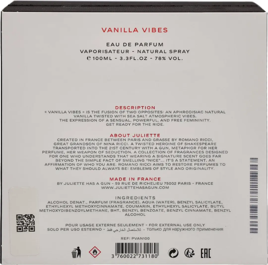 Juliette Has a Gun Vanilla Vibes Eau de Parfum 100ml