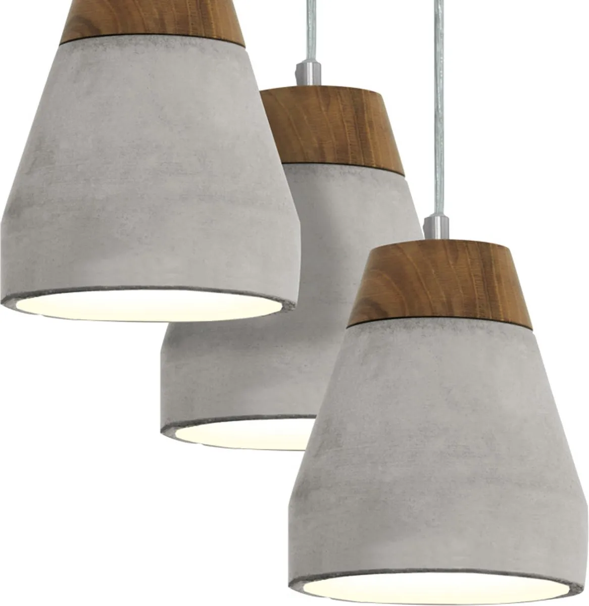 Eglo Tarega Hanglamp E27 - 3 Lichts - Bruin/Grijs