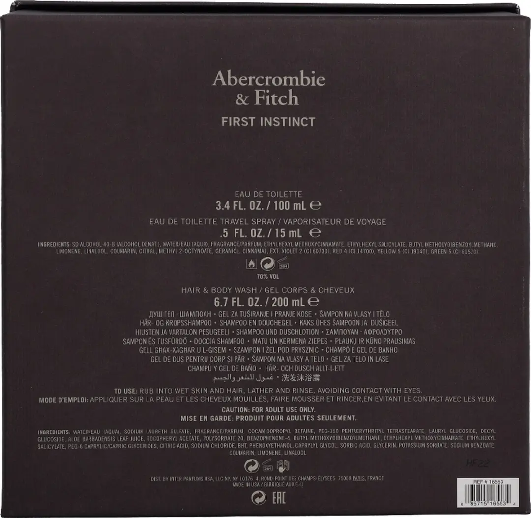 Abercrombie & Fitch First Instinct Eau de Toilette - 315ml