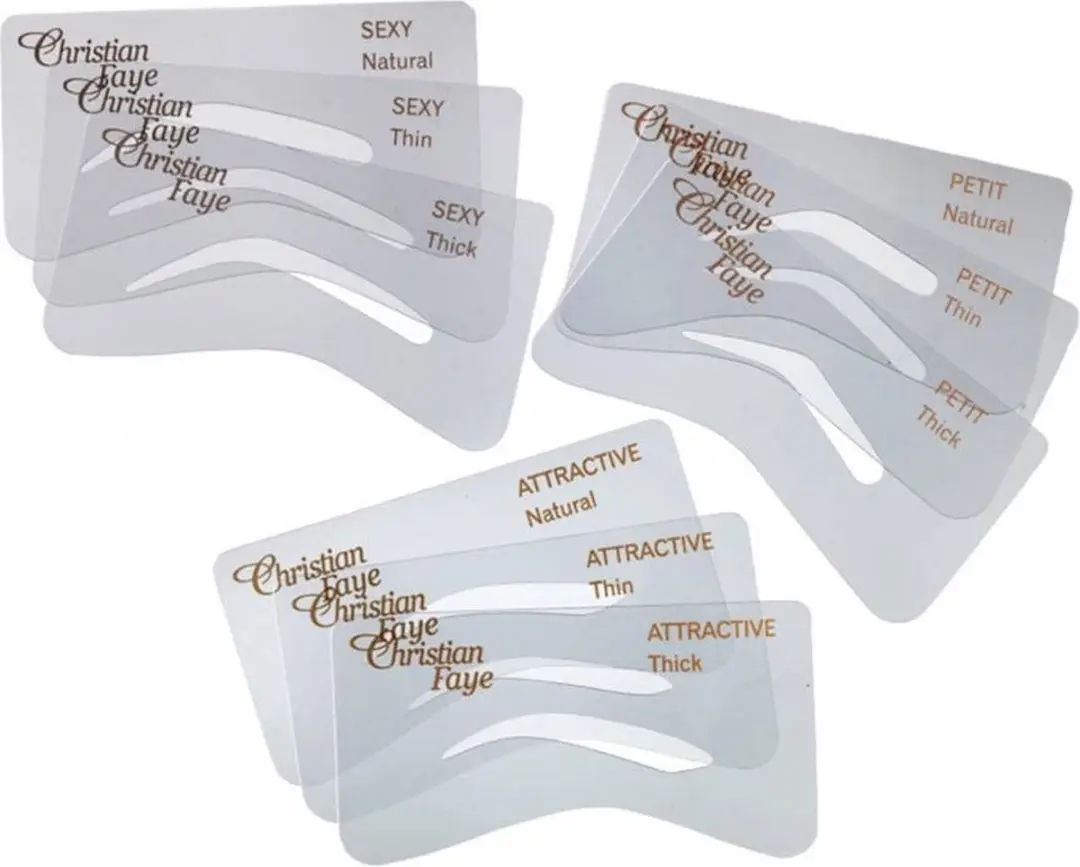 Christian Faye Eyebrow Stencil Set - 1 Stuk
