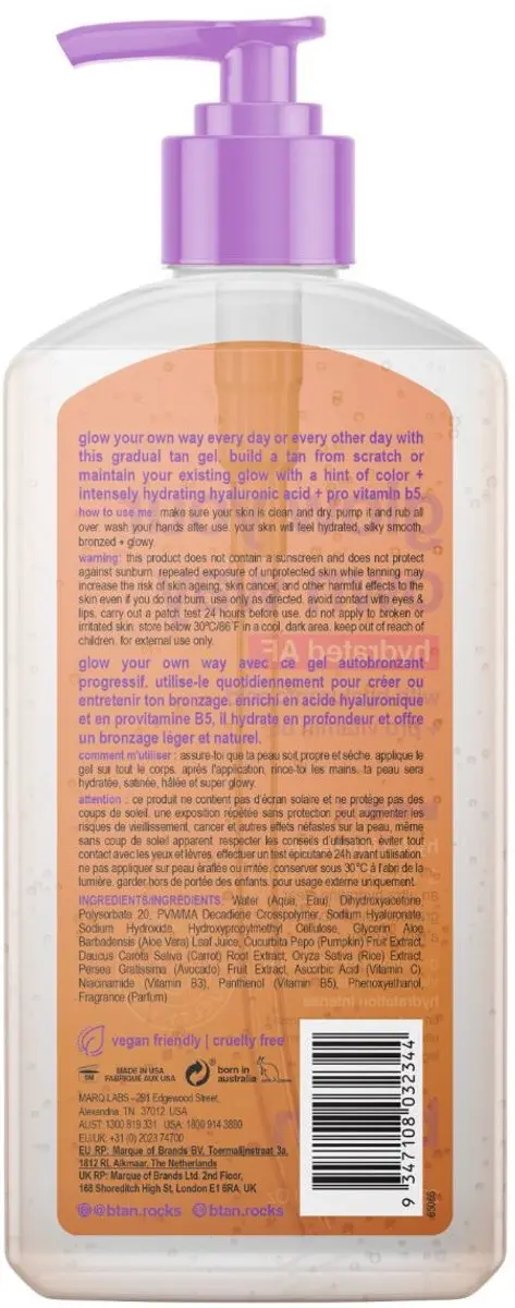 b.tan Hydrated AF Self Tan Gel 236ml - Gezicht & Lichaam - Medium