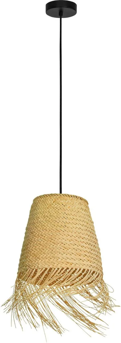 Eglo Aycliffe Hanglamp E27 - Ø30cm - Zwart/Hout