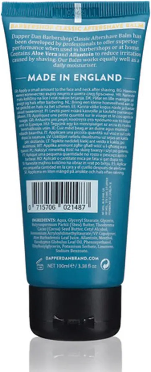 Dapper Dan Aftershave Cream 100ml
