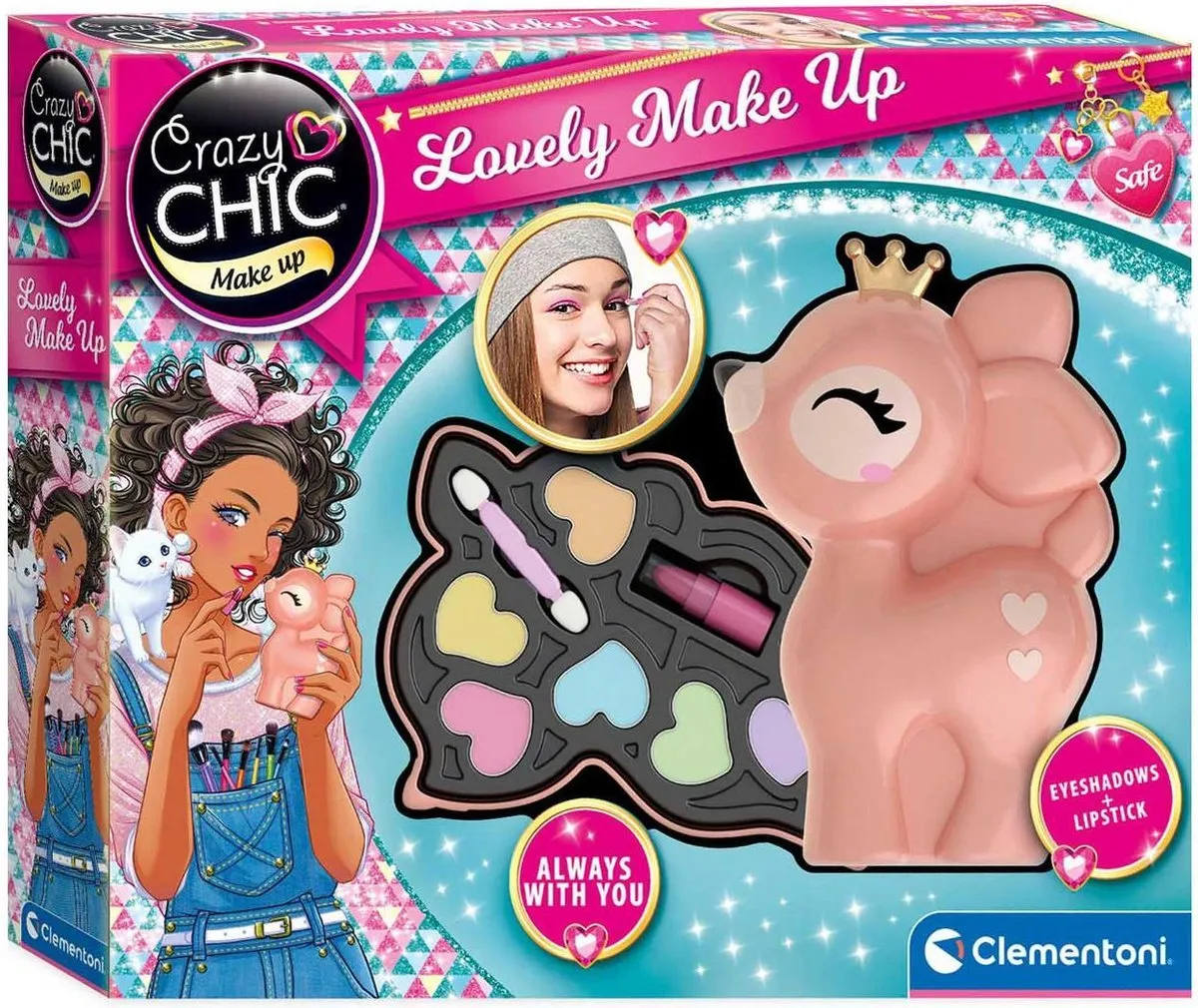 Clementoni Make-upset Crazy Chic Hertje - 9-delig