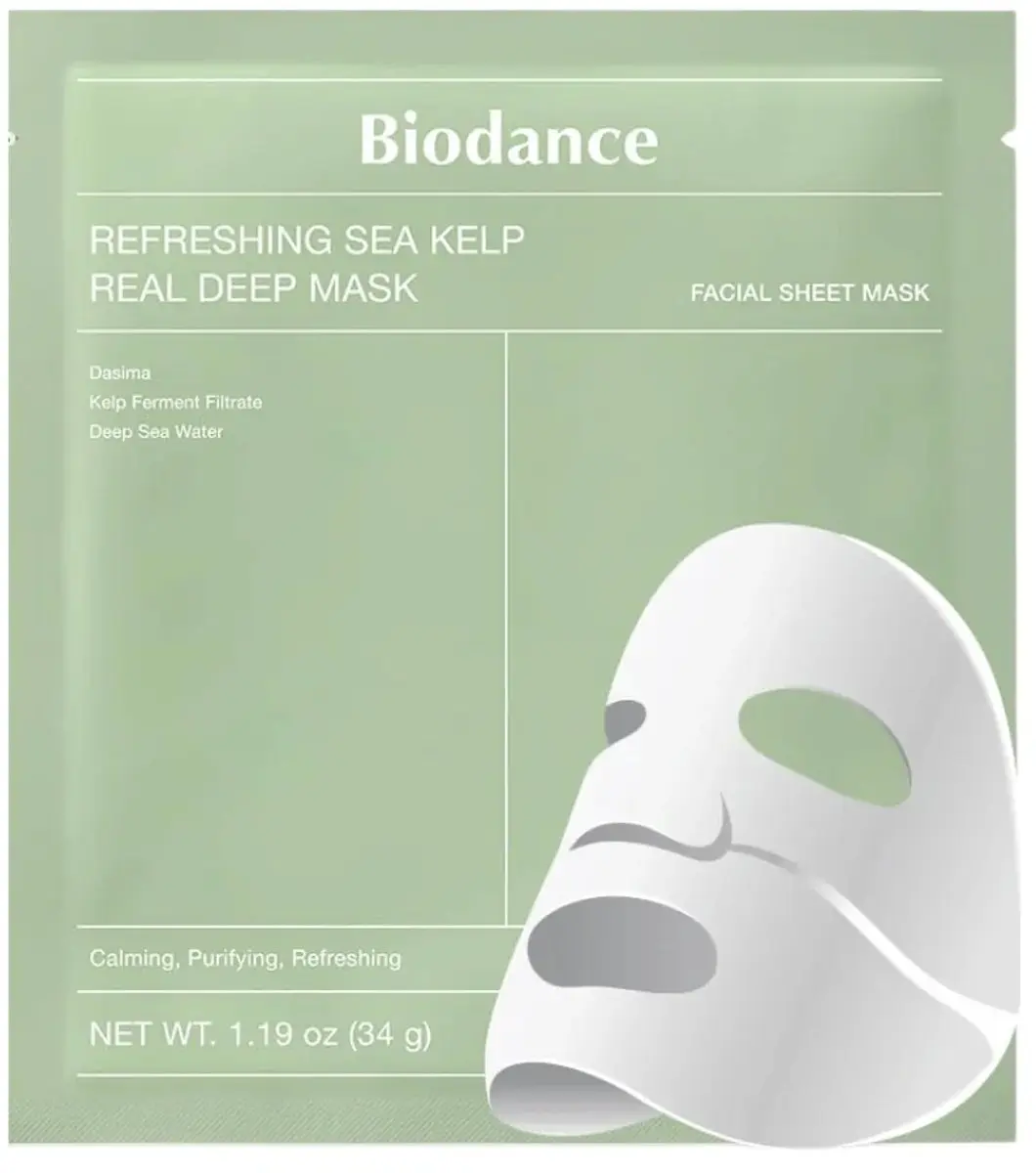 Biodance Refreshing Sea Kelp Real Deep Mask - 4 Stuks