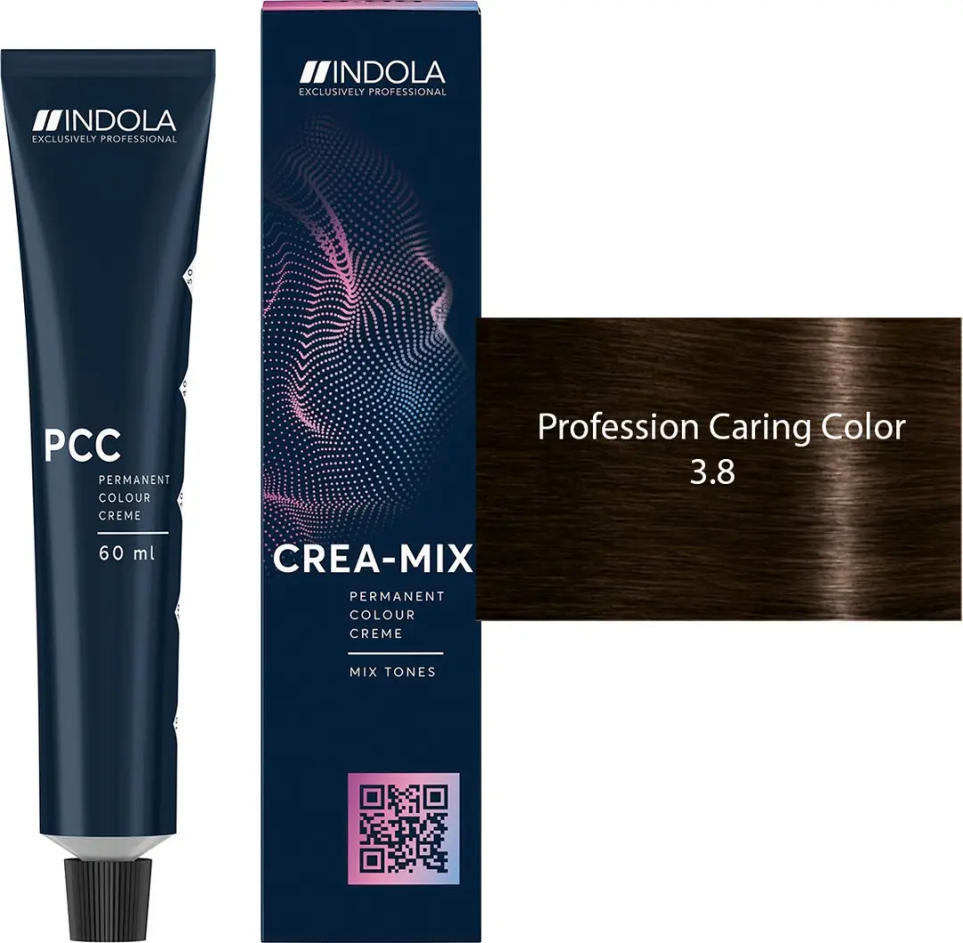 Indola Profession Permanent Caring Color 3.8 60ml - Zwart