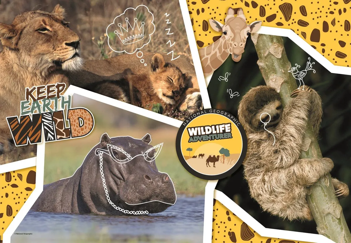 Clementoni National Geographic Wildlife Legpuzzel 104 Stuks - Multicolor - afbeelding 2 van 4