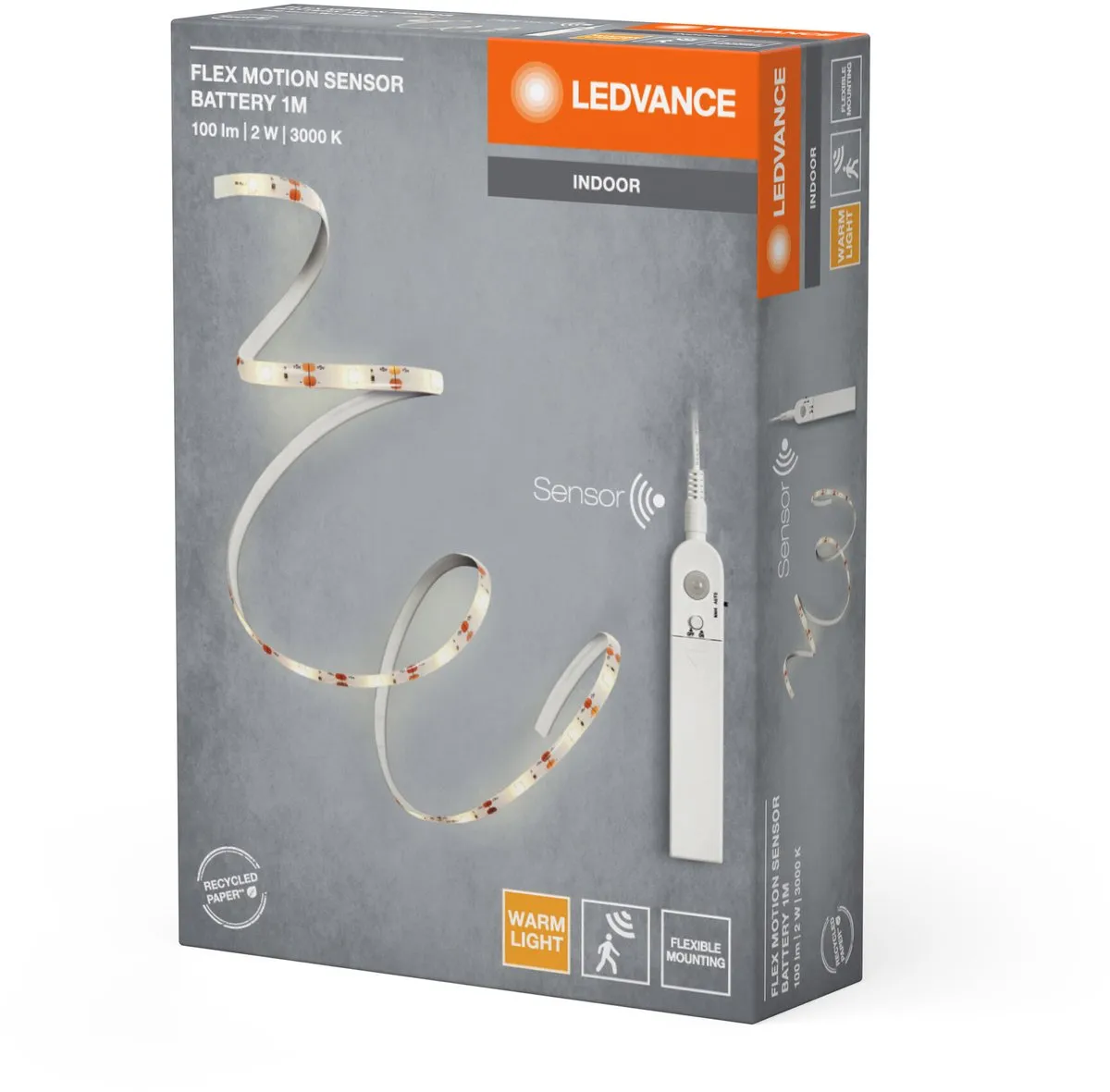 LEDVANCE FLEX MOTION Sensor LED-strip 1m 2W 100lm - Warm wit 3000K