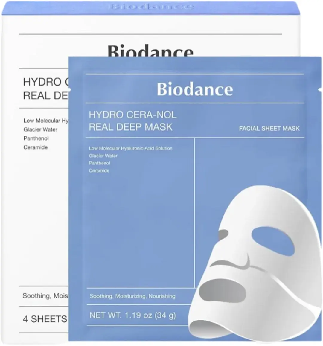 Biodance Hydro Cera-Nol Real Deep Mask 47g - Roze/Blauw