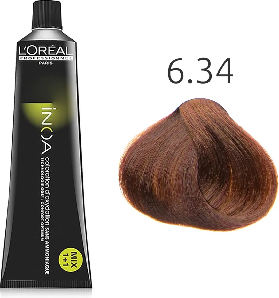 L'Oréal Paris INOA 6.34 Donker Goud Koperblond 60ml