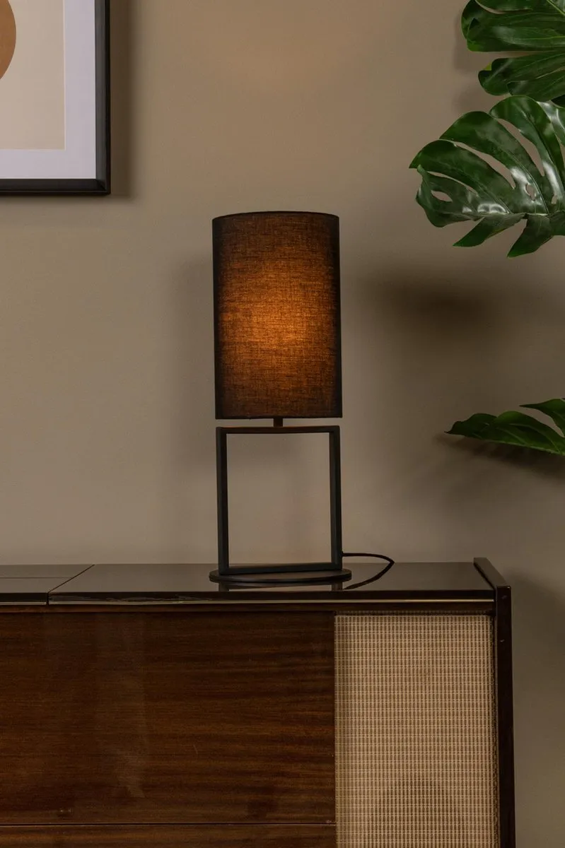 Lucide Herman Tafellamp Ø20cm - E27 - Zwart