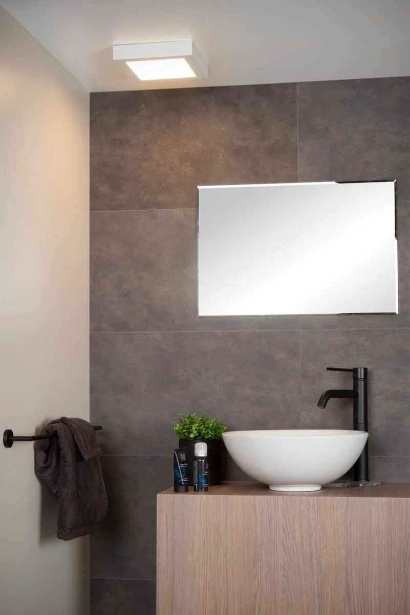 Lucide BRICE-LED Plafondlamp Badkamer 22W 3000K IP44 - Wit - afbeelding 6 van 6