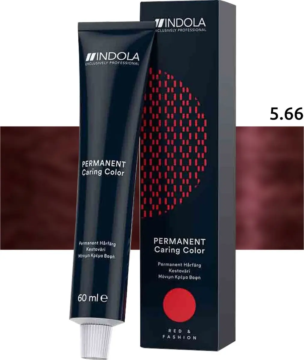 Indola Profession Permanent Caring Color 5.66x 60ml - Rood