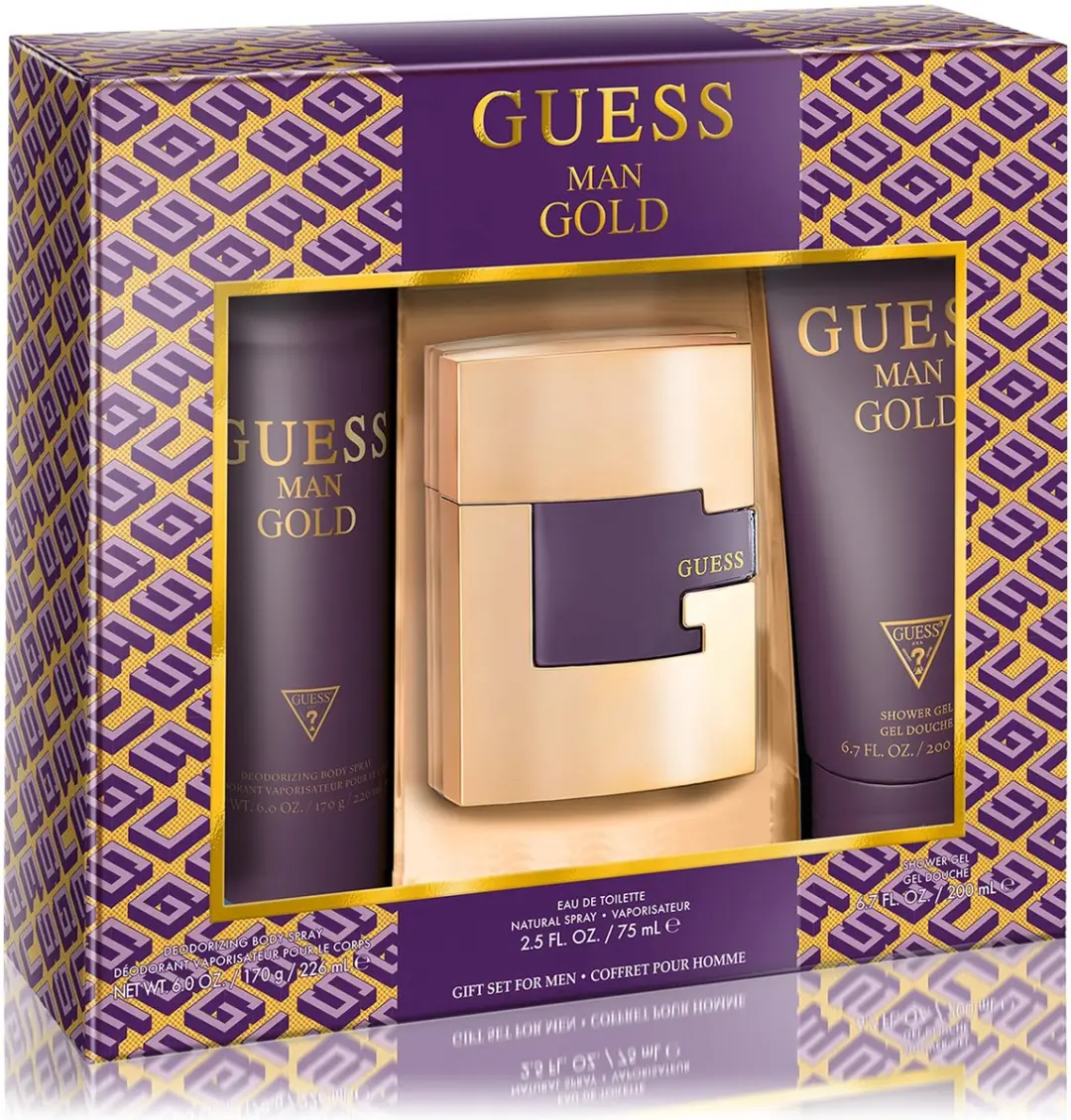 GUESS Gold Man Eau de Toilette Set - 3 Stuks