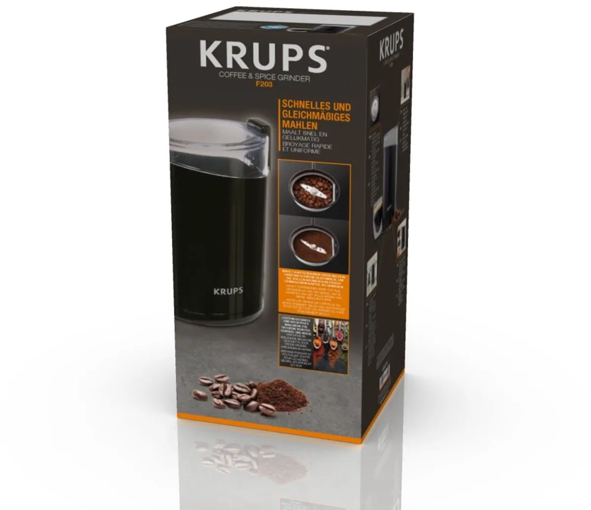 Krups F20342 Elektrische Koffiemolen 200W - Zwart - afbeelding 6 van 6