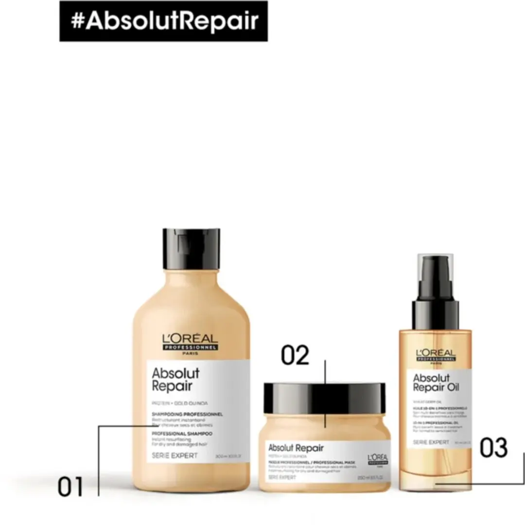 L'Oréal Professionnel Absolut Repair Shampoo 3x300ml - afbeelding 4 van 4