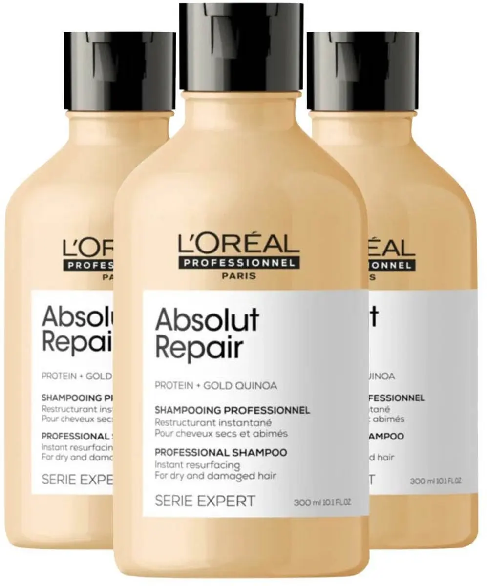 L'Oréal Professionnel Absolut Repair Shampoo 3x300ml - afbeelding 3 van 4