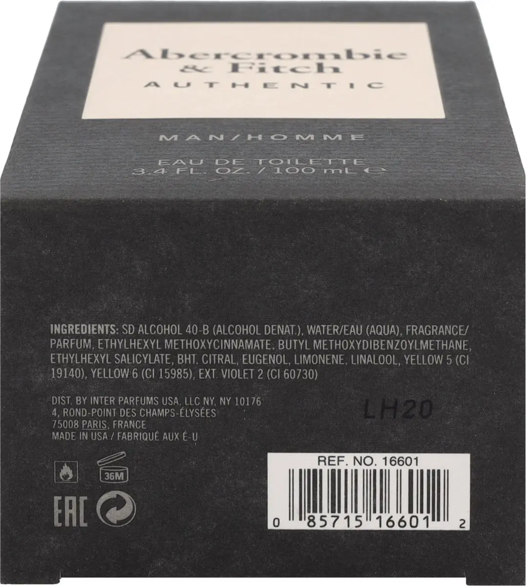 Abercrombie & Fitch Authentic Man Eau de Toilette 100ml