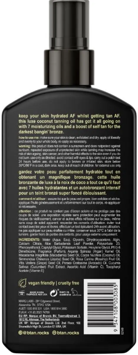 b.tan Tanned AF Intensifier Spray 236ml - Donker