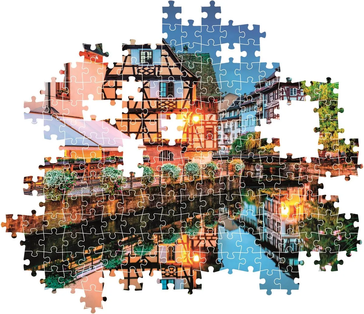 Clementoni Strasbourg Oude Stad Puzzel 500 Stuks - Multicolor