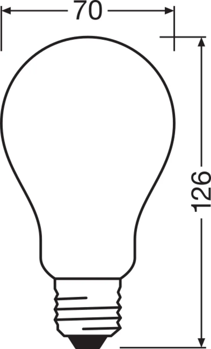 LEDVANCE Classic LED E27 Peer Filament Mat 17W - 2452lm Warm Wit - afbeelding 3 van 5