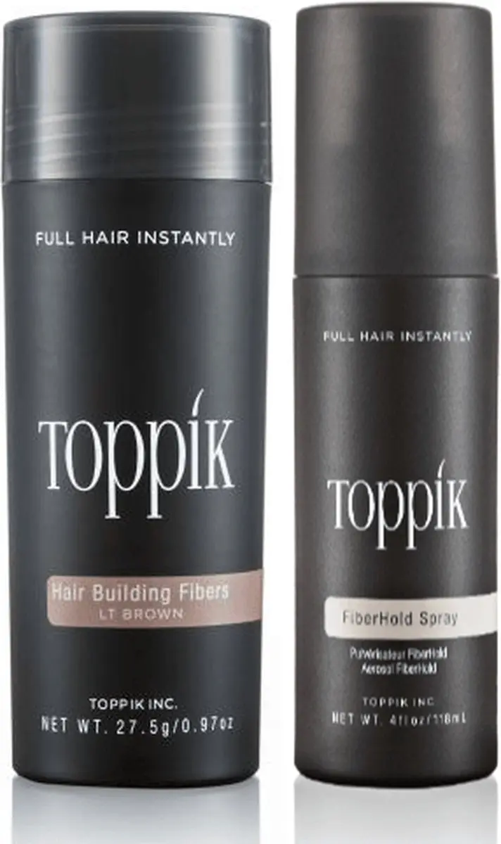 Toppik Hair Fibers Lichtbruin + Fiberhold Spray