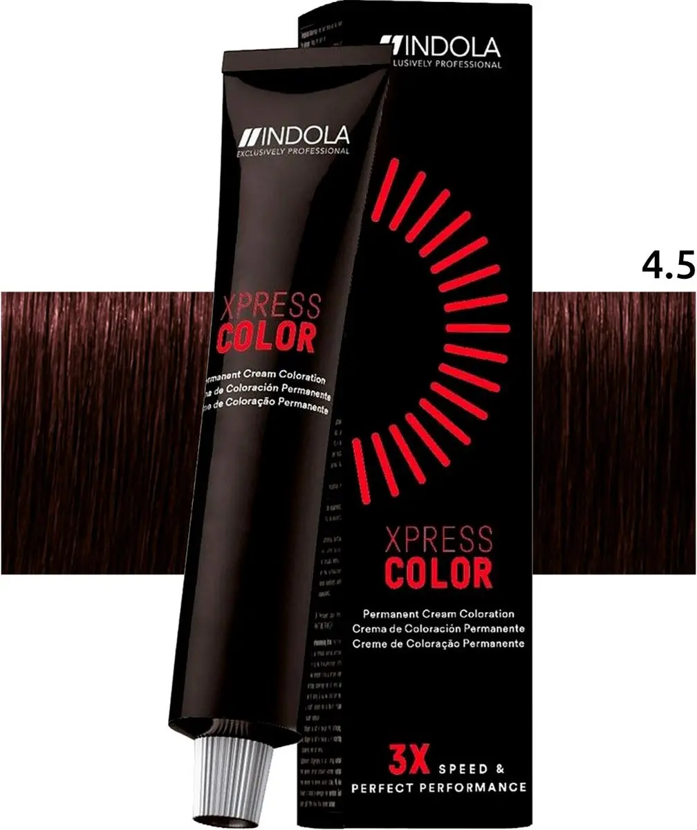 Indola XpressColor 4.5 Permanent Haarkleuring 60ml - Zwart