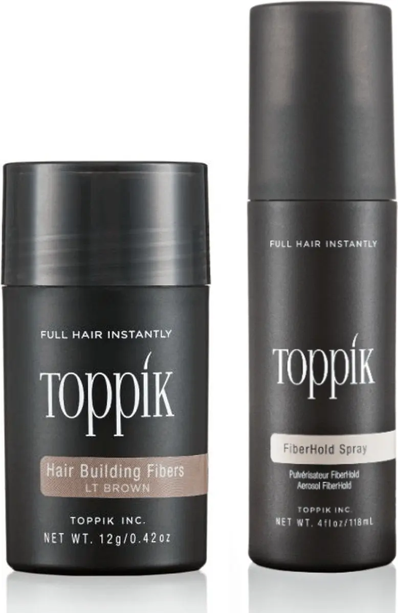 Toppik Hair Fibers Lichtbruin + Fiberhold Spray