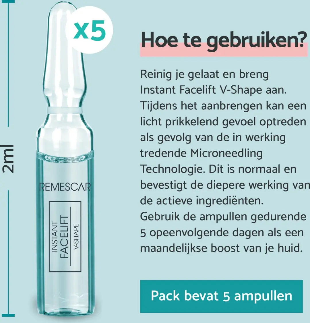 Remescar Instant Facelift V-shape Gezicht - 5x2ml