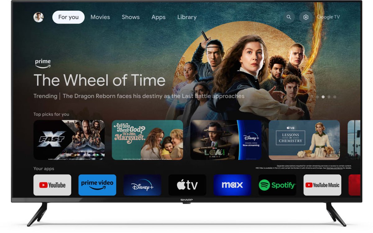 Sharp 55GL4060 - 55 inch - 4K UHD LED TV met Google TV