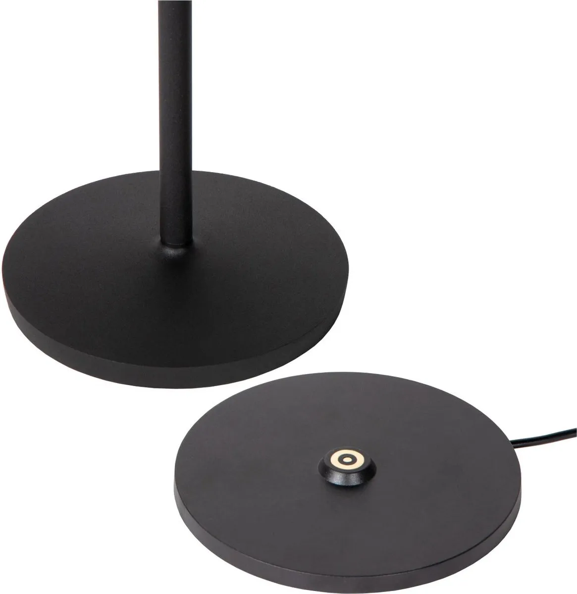 Lucide Justine Oplaadbare Tafellamp - 2W 2700K - IP54 - Zwart