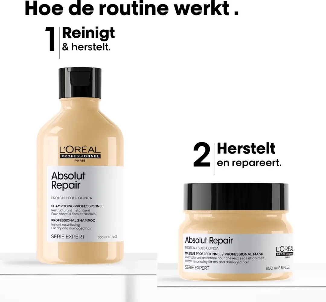 L'Oréal Professionnel Absolut Repair Shampoo & Conditioner - 500ml - afbeelding 4 van 6