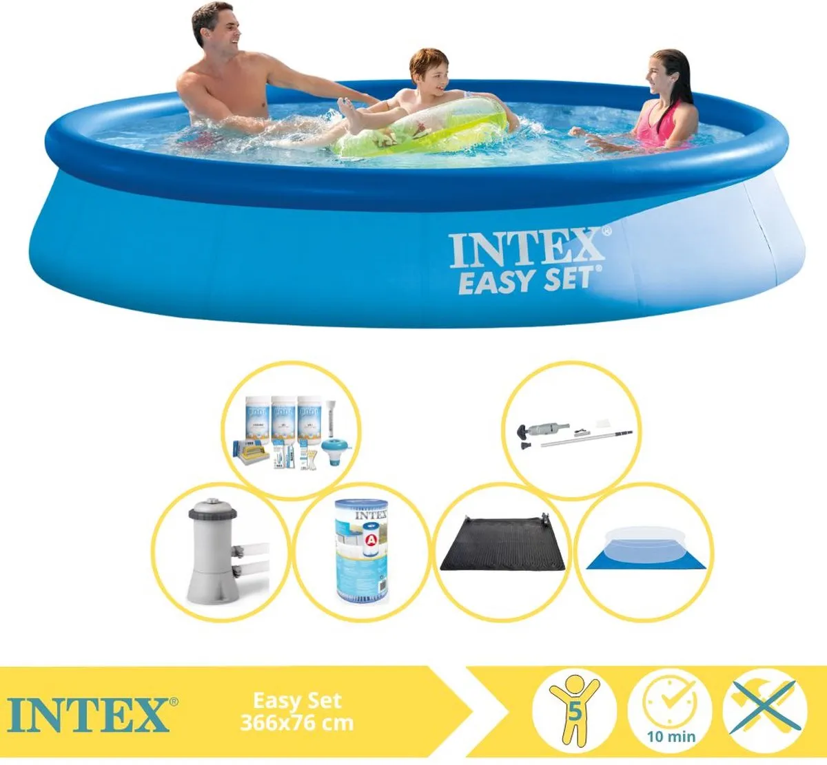 Intex Easy Set 28132GN Opblaaszwembad 366x76cm
