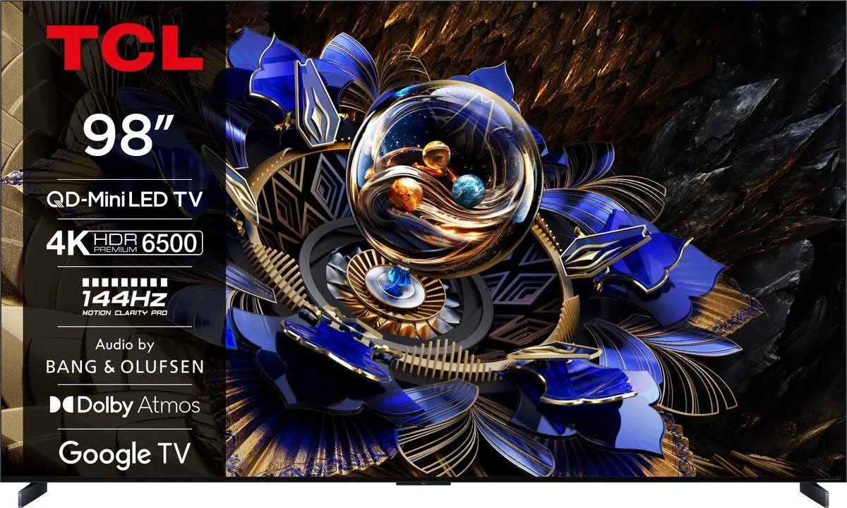 TCL 98X11K 98 inch QD-MiniLED TV - Zwart