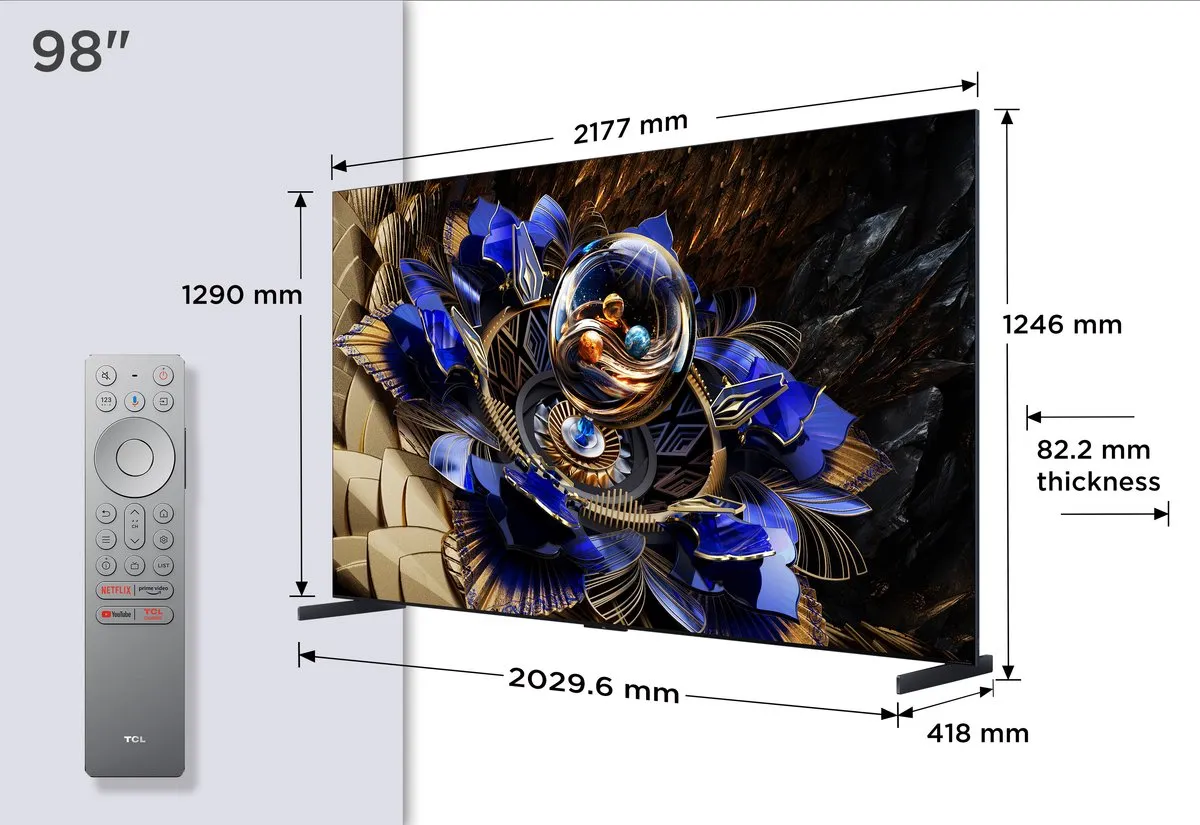 TCL 98X11K 98 inch QD-MiniLED TV - Zwart