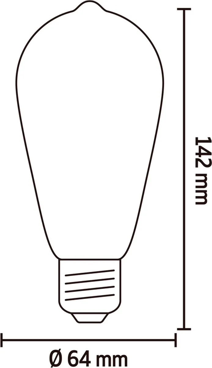 Calex Filament LED Lamp E27 4W - Rookglas - 2100K